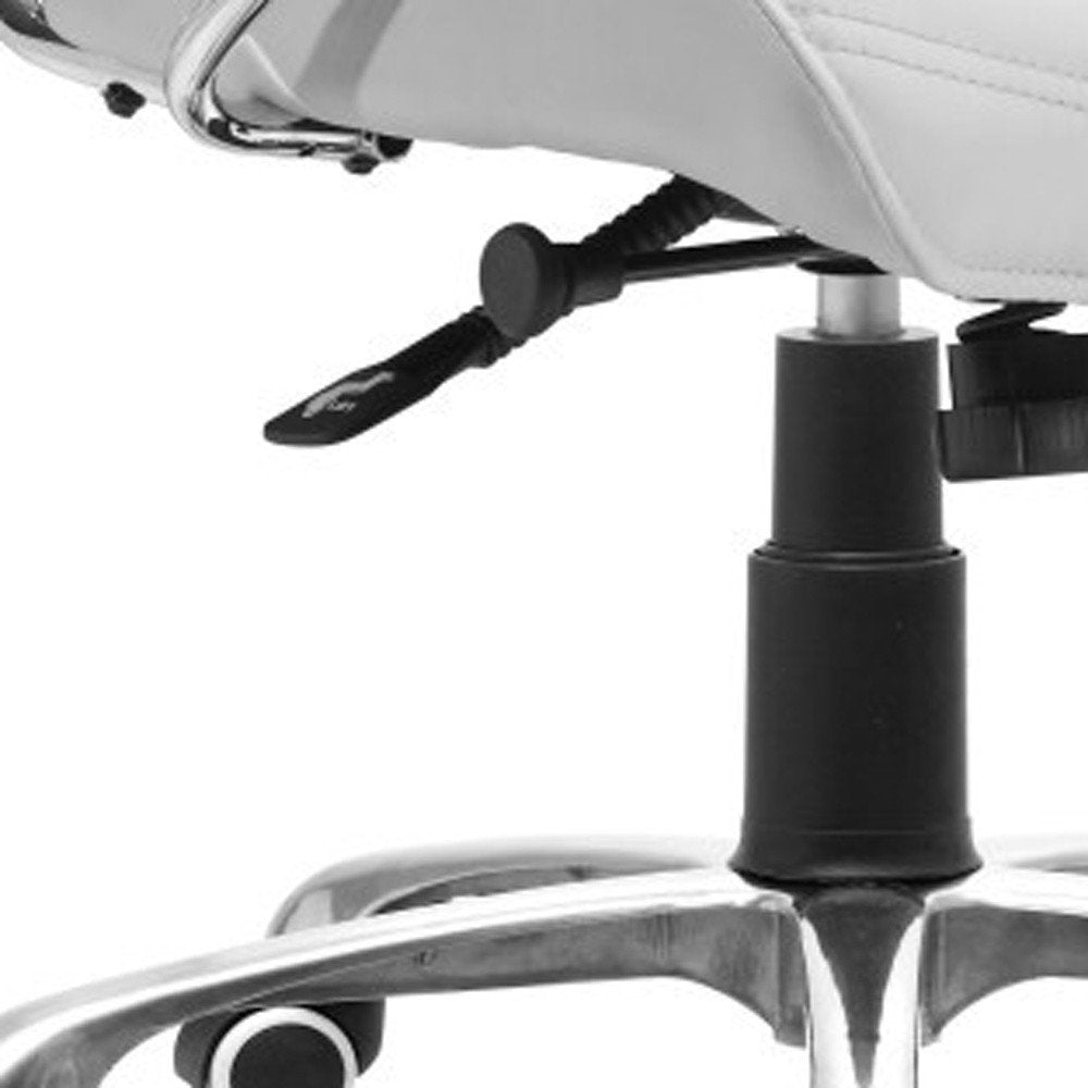 Black and Silver Adjustable Height Swivel Rolling Office Chair