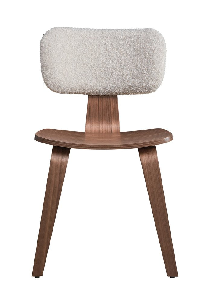 Set of Two Green and Brown Fabric Open Back Dining Side Chairs