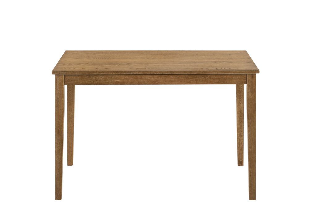 Five Piece Oak Solid Wood Dining Set with Four Chairs