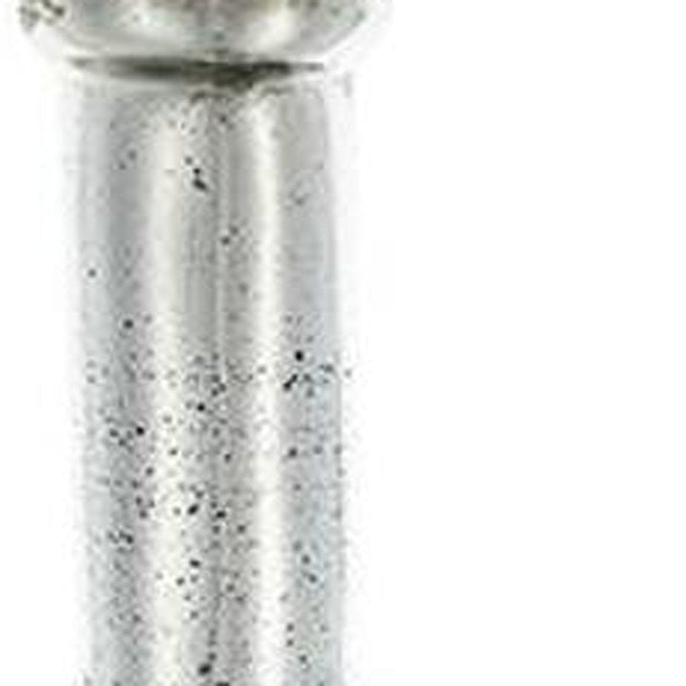 30" Antiqued Silver Floral Glass Bottle Table Vase