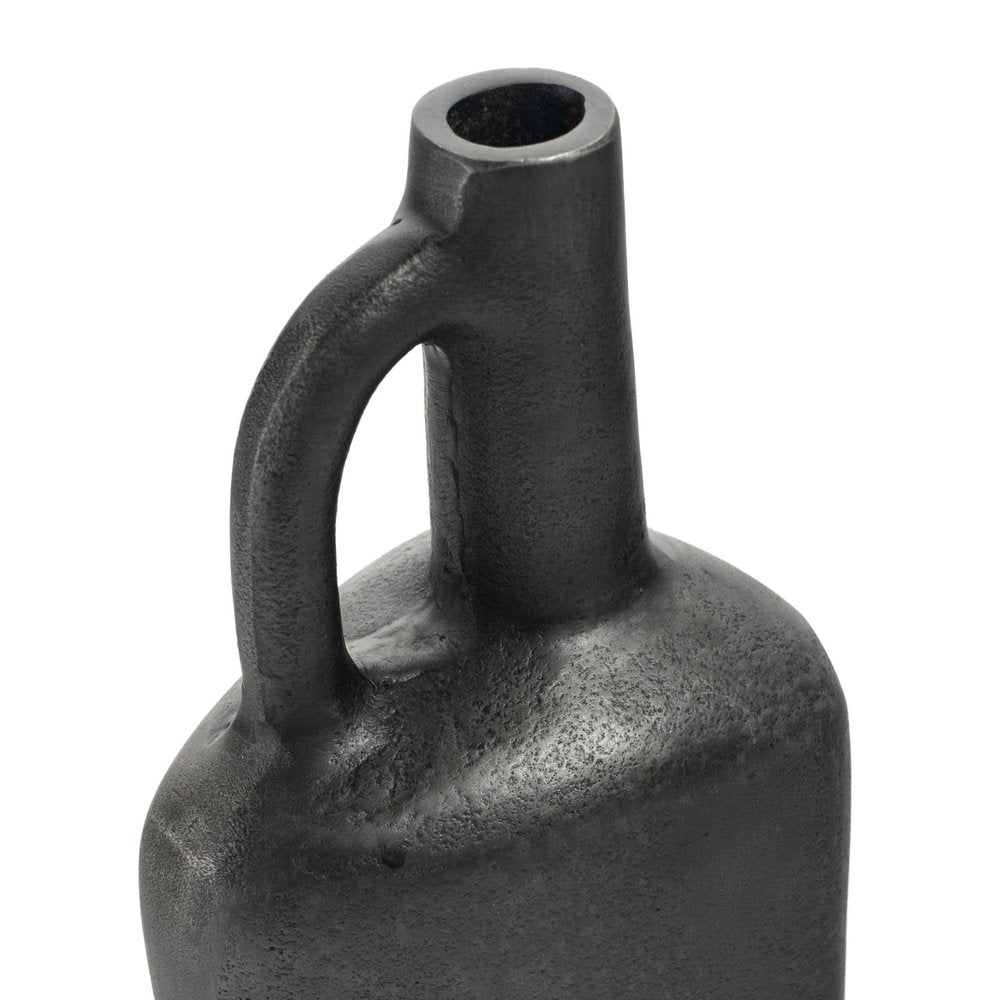 11" Gray Aluminum Jug Table Vase