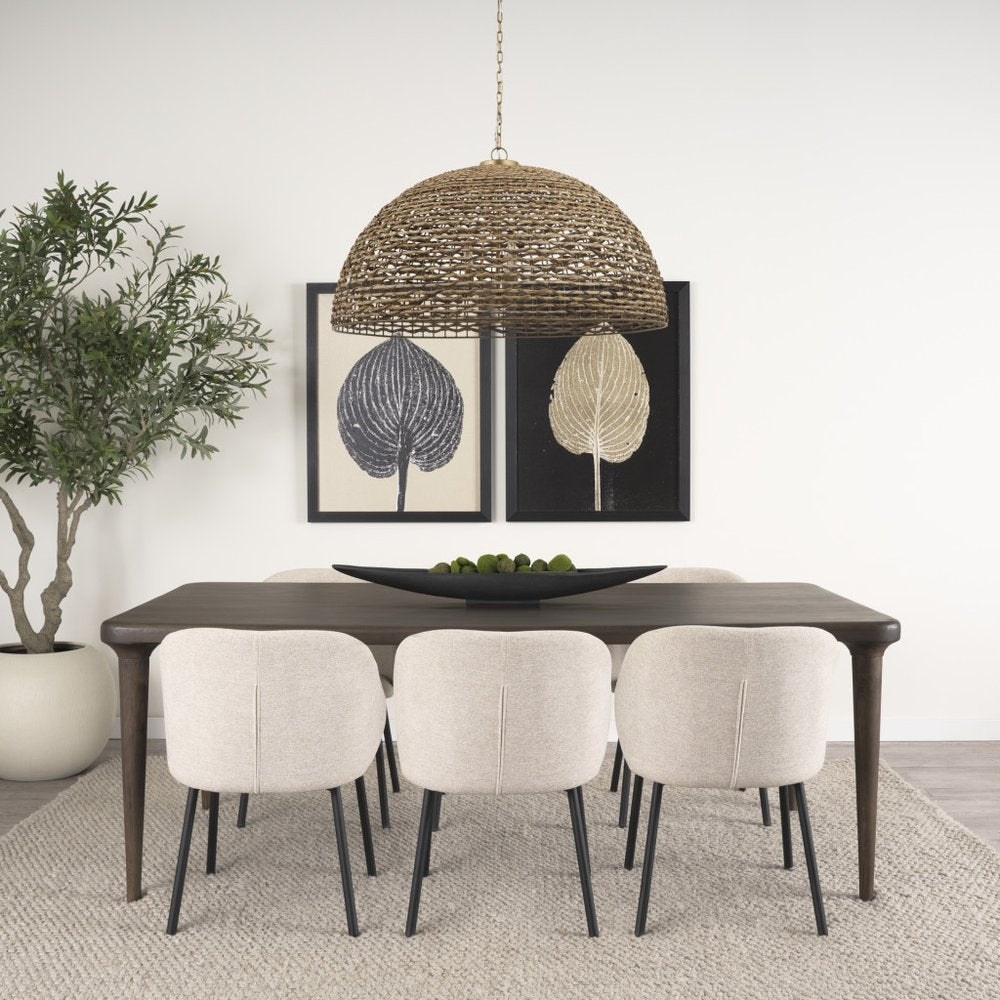 Set of Two Gray and Black Fabric Dining Side Chairs
