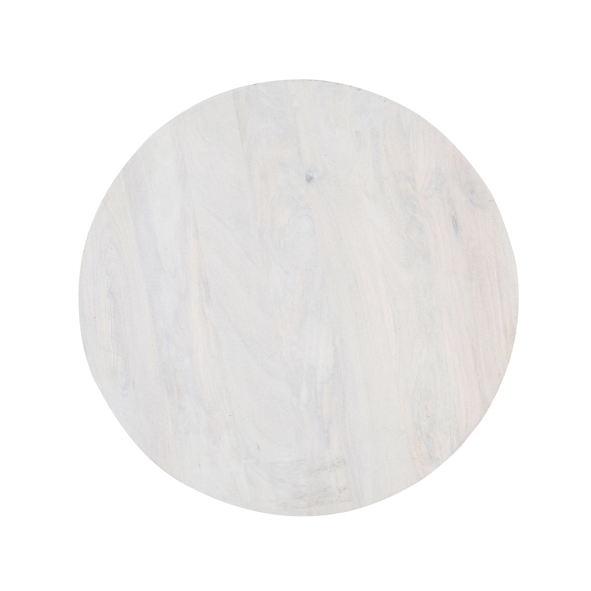 36" White Solid Wood Round Cross Legs Coffee Table
