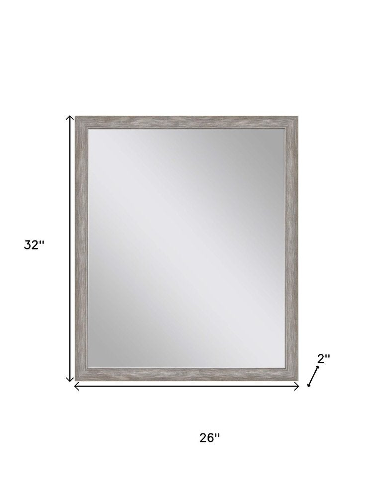 32" Silver Framed Accent Mirror