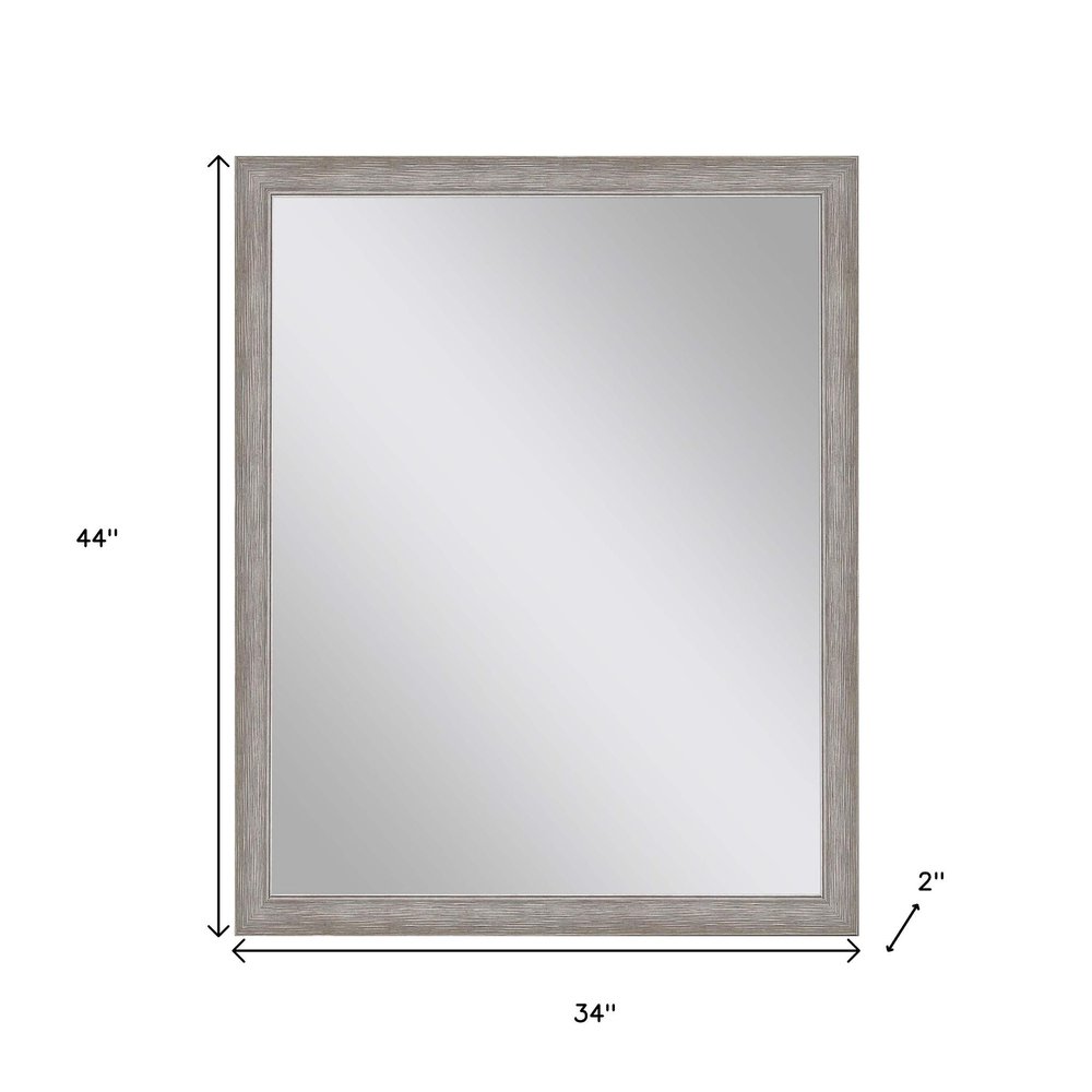 44" Silver Framed Accent Mirror