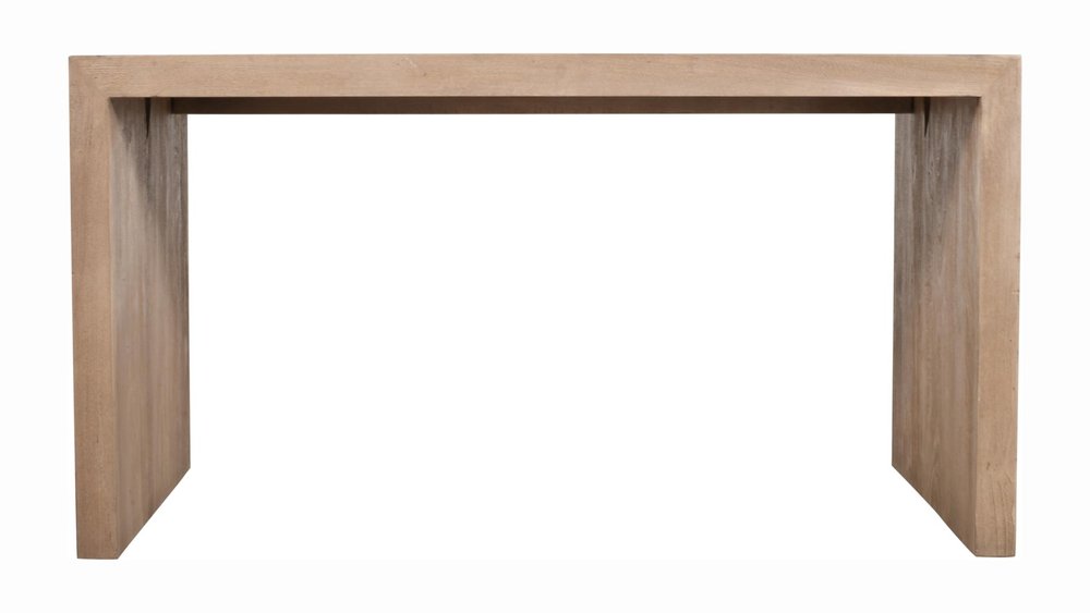 56" Ivory Reclaimed Wood Sled Writing Desk