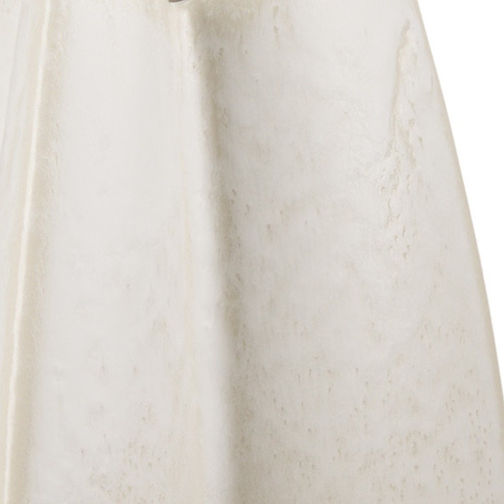 14" Off White And Tan Color Block Ceramic Table Vase
