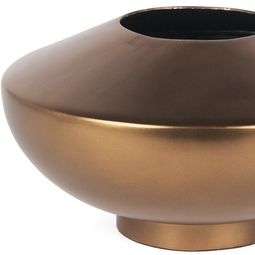 6" Antiqued Bronze Metal Table Vase