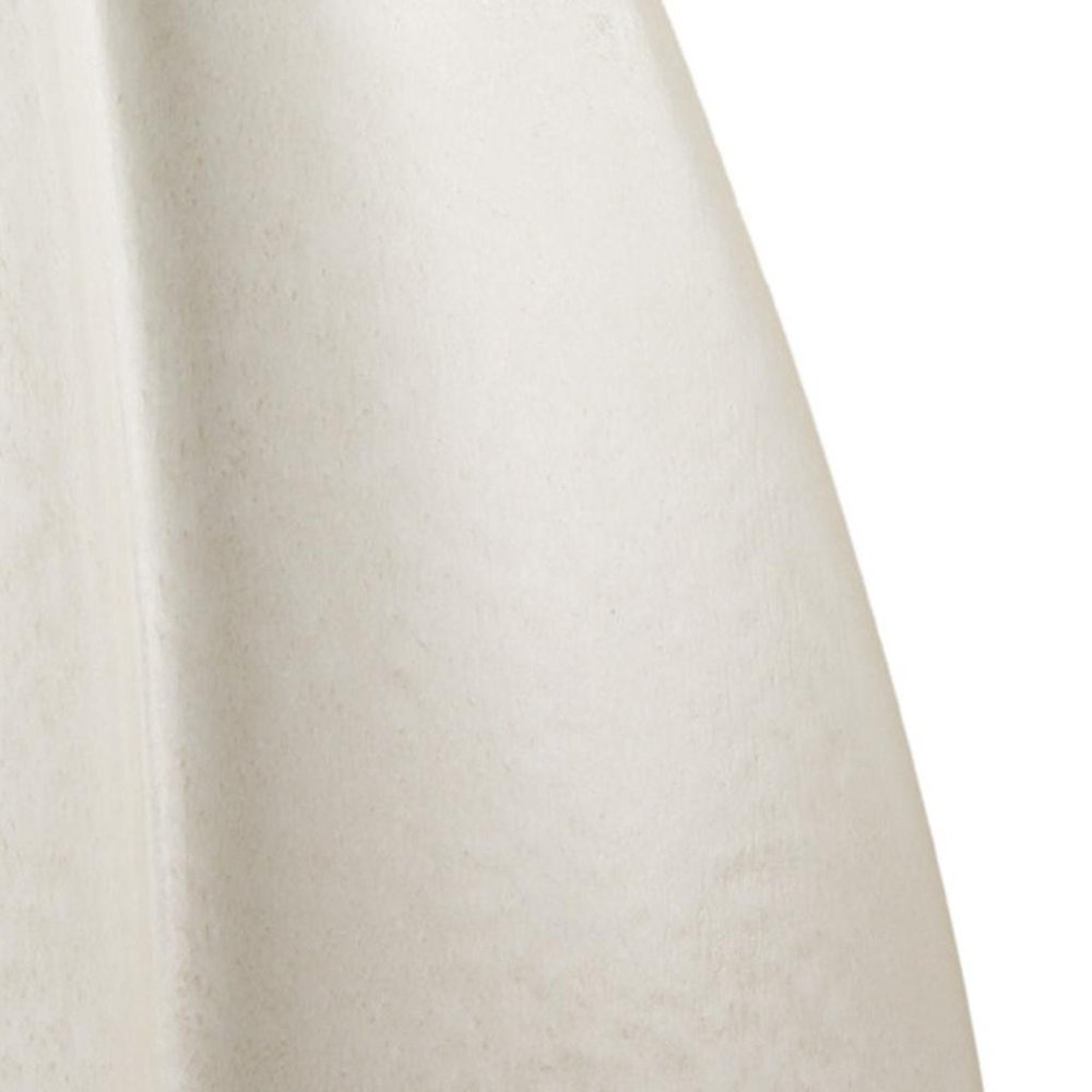 16" Off White And Tan Color Block Ceramic Table Vase