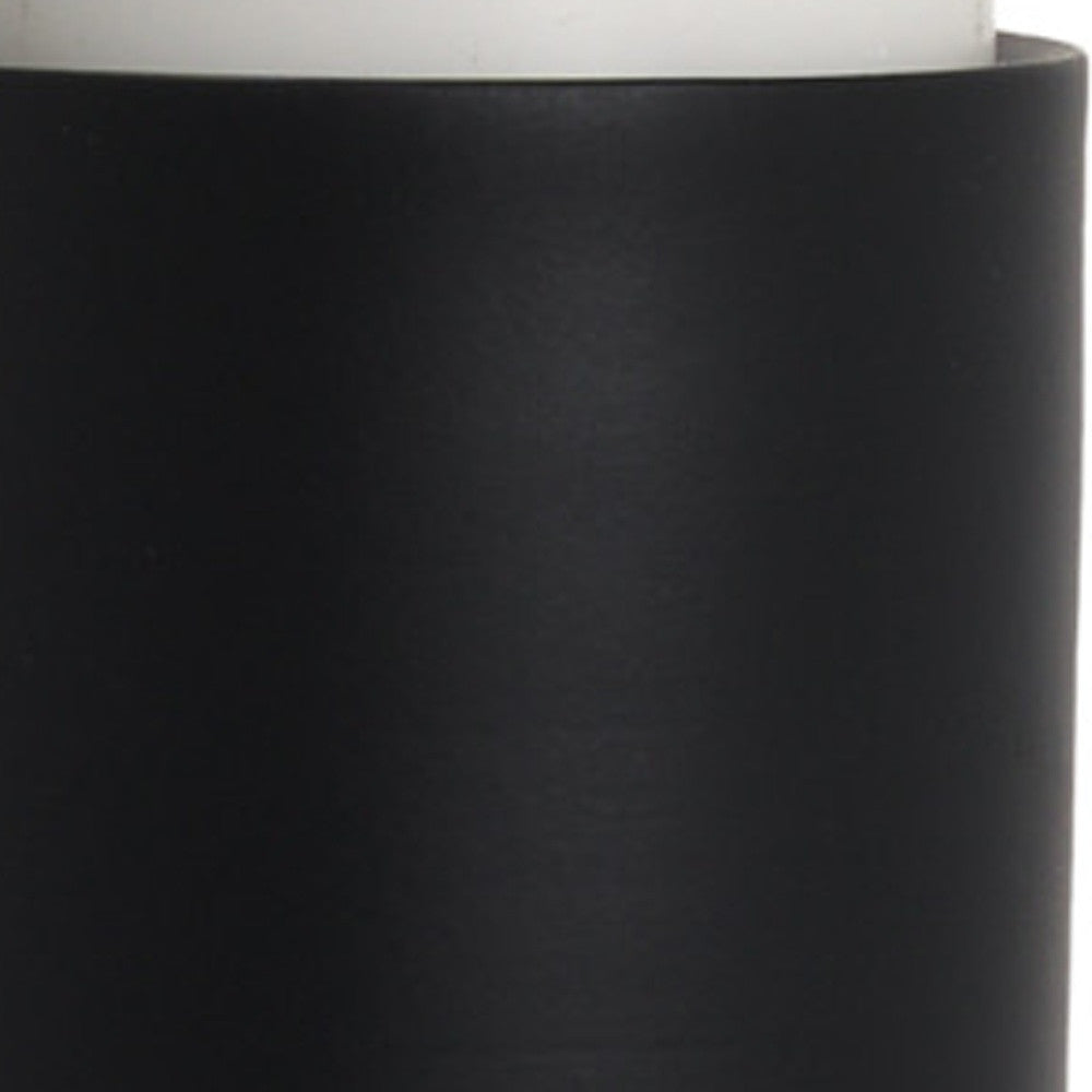 13" Black Metal Tabletop Pillar Candle Holder