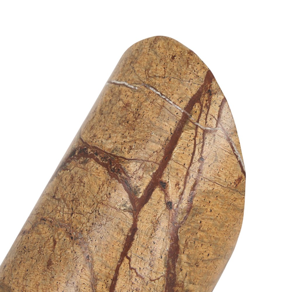 Set of Two Brown Marble Geometric Decorative Bookends