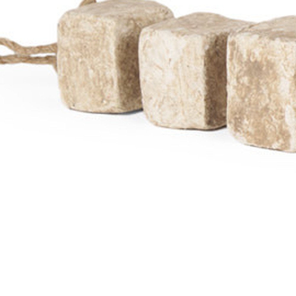 2" Beige Paper Cube Tabletop Sculpture