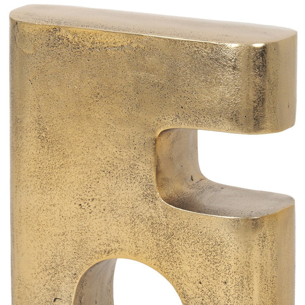 10" Brass Aluminum Tabletop Sculpture