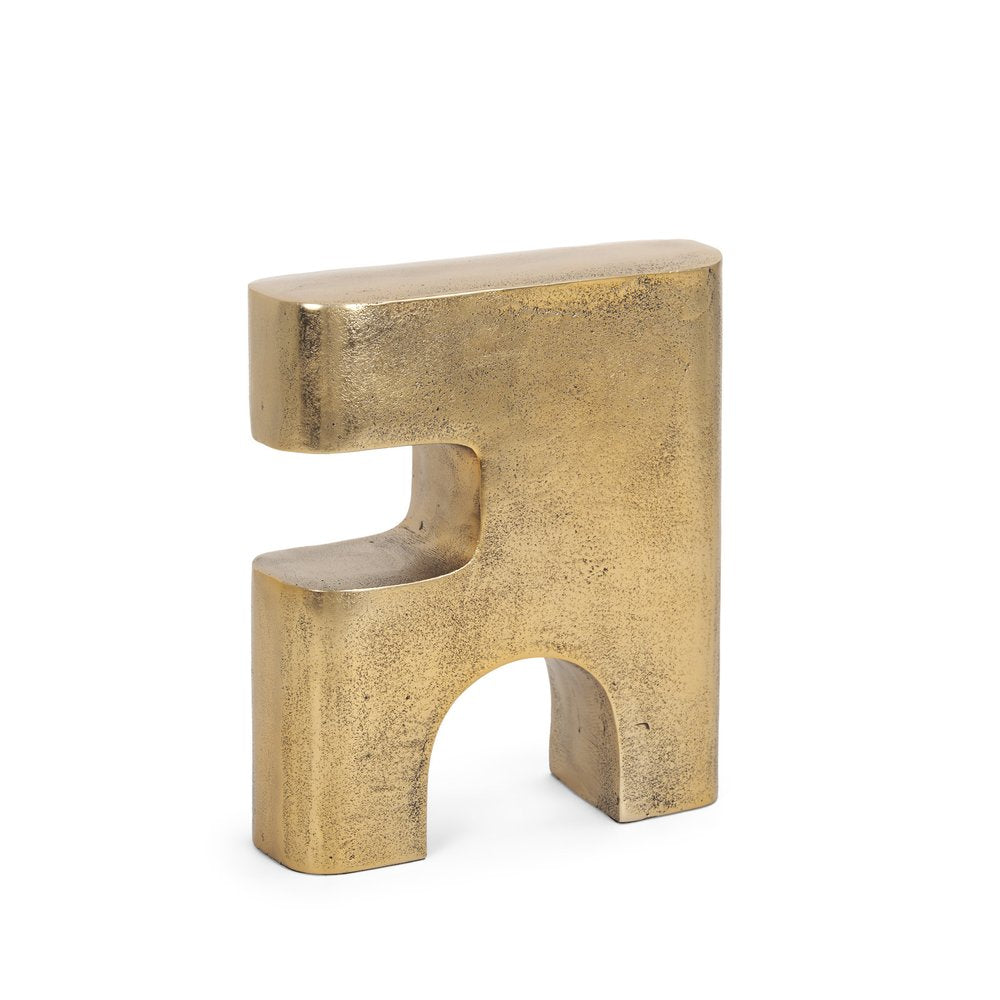 10" Brass Aluminum Tabletop Sculpture