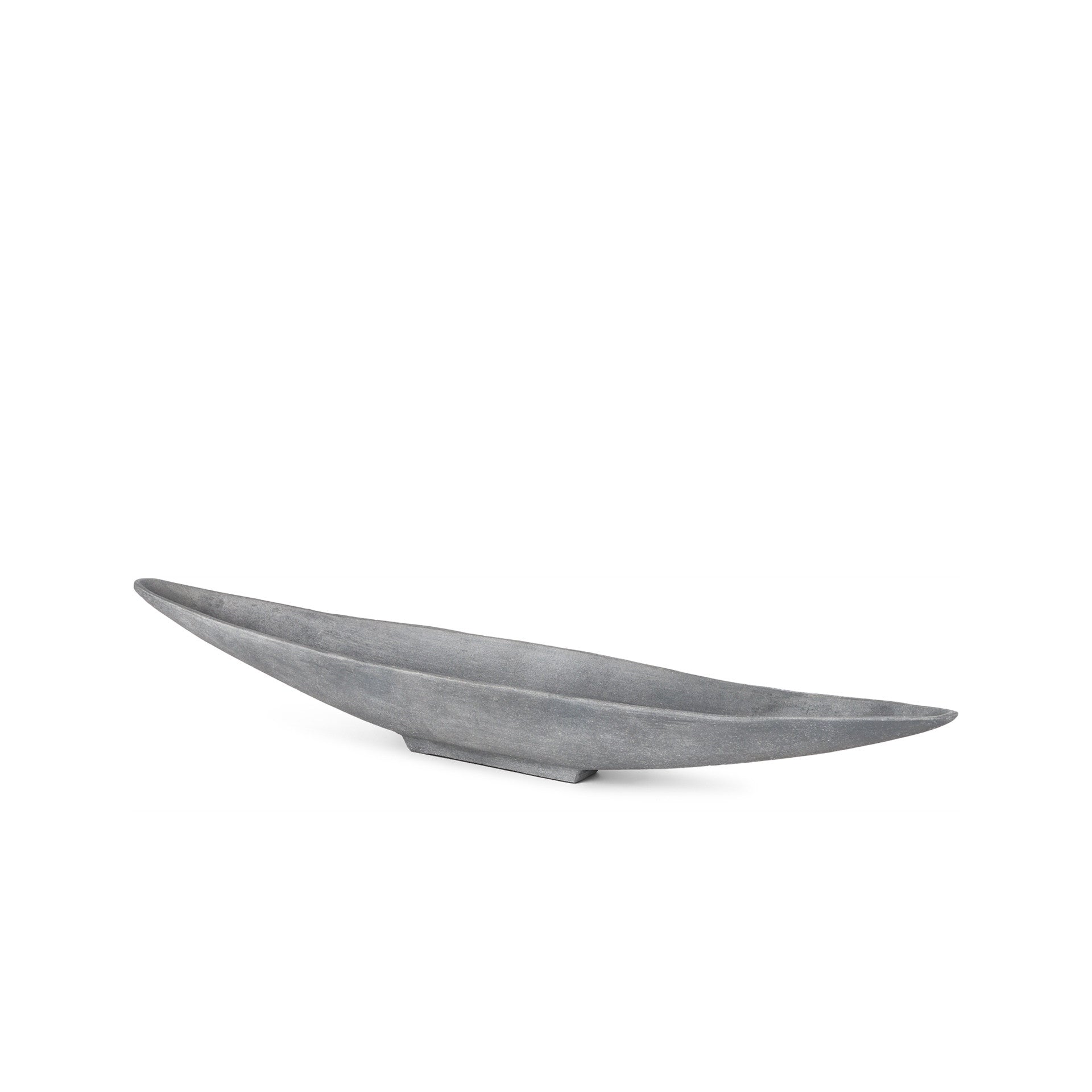 32" Gray Cast Aluminum Oval Centerpiece Bowl