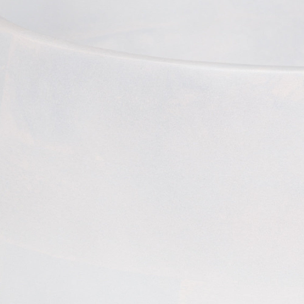 14" White Wood Round Centerpiece Bowl
