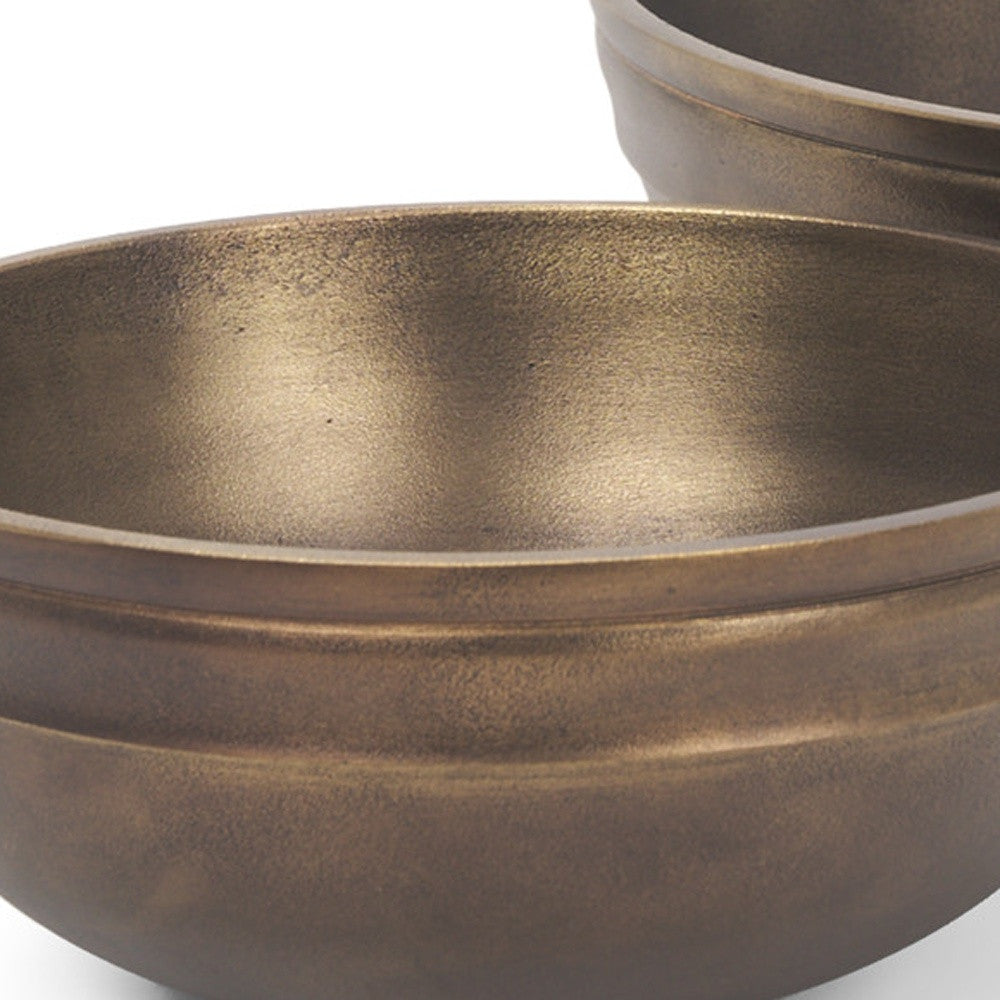11" Brass Metal Round Centerpiece Bowl