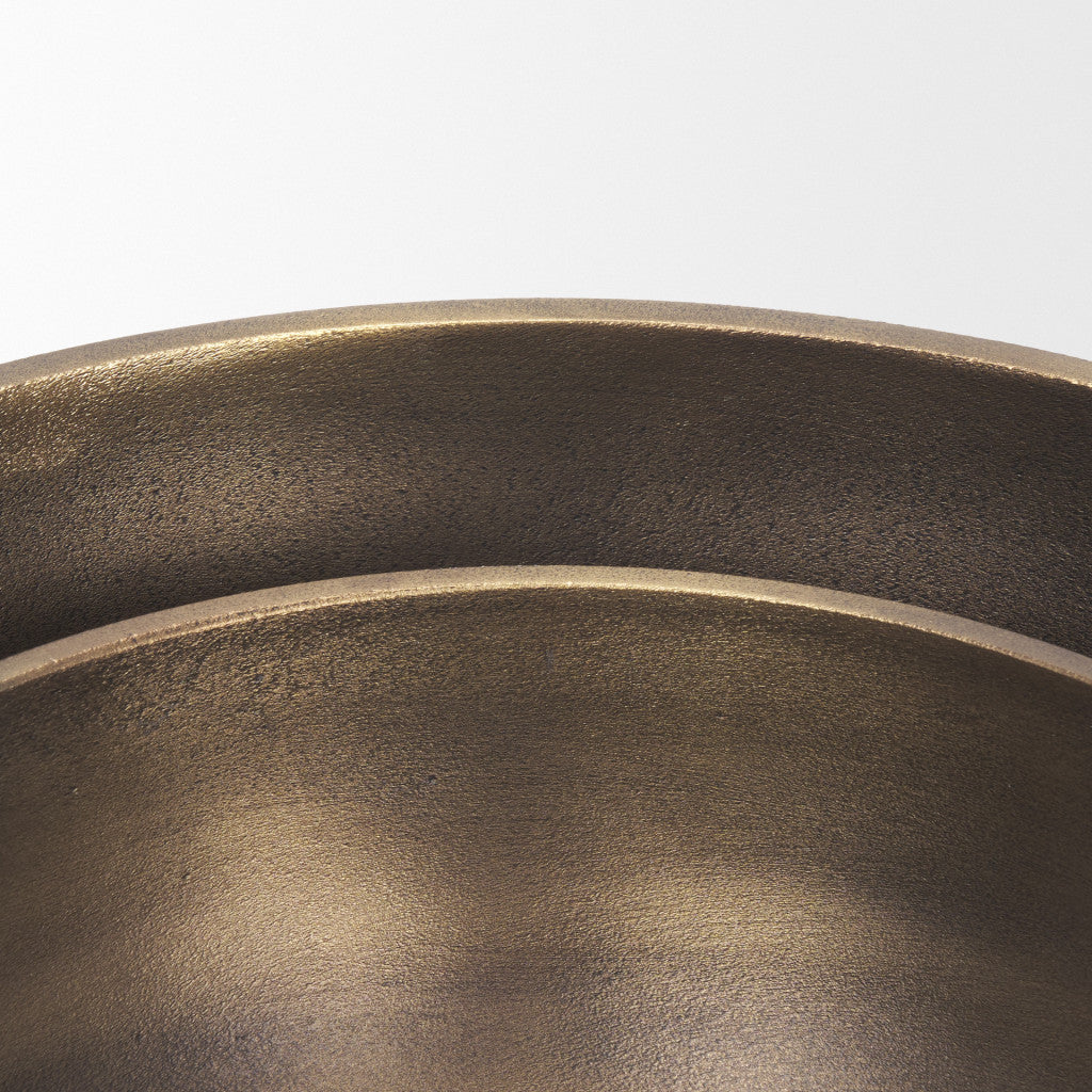 11" Brass Metal Round Centerpiece Bowl