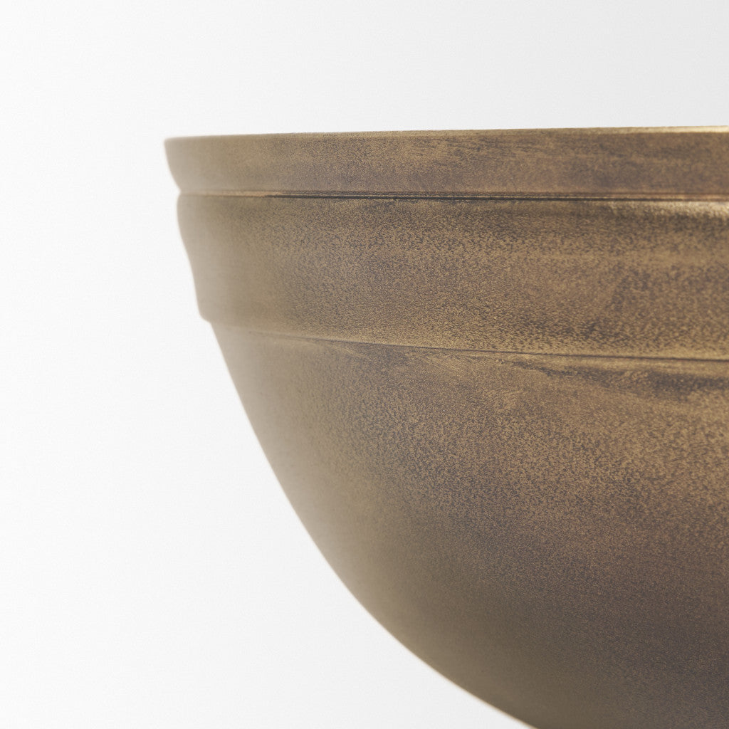 11" Brass Metal Round Centerpiece Bowl