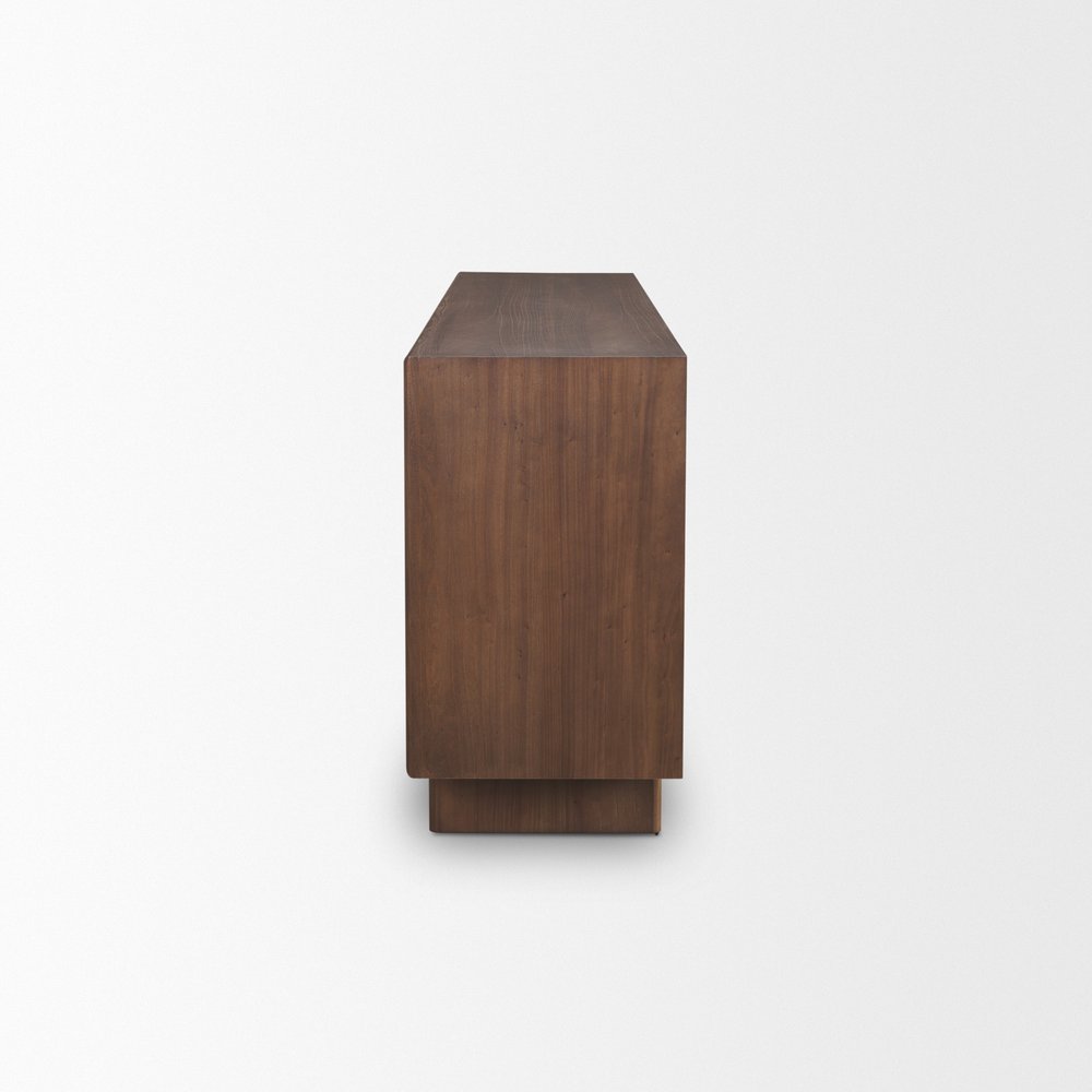 71" Brown Sideboard Soft Close with Four Doors