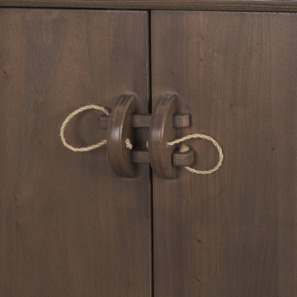 71" Brown Sideboard Soft Close with Four Doors