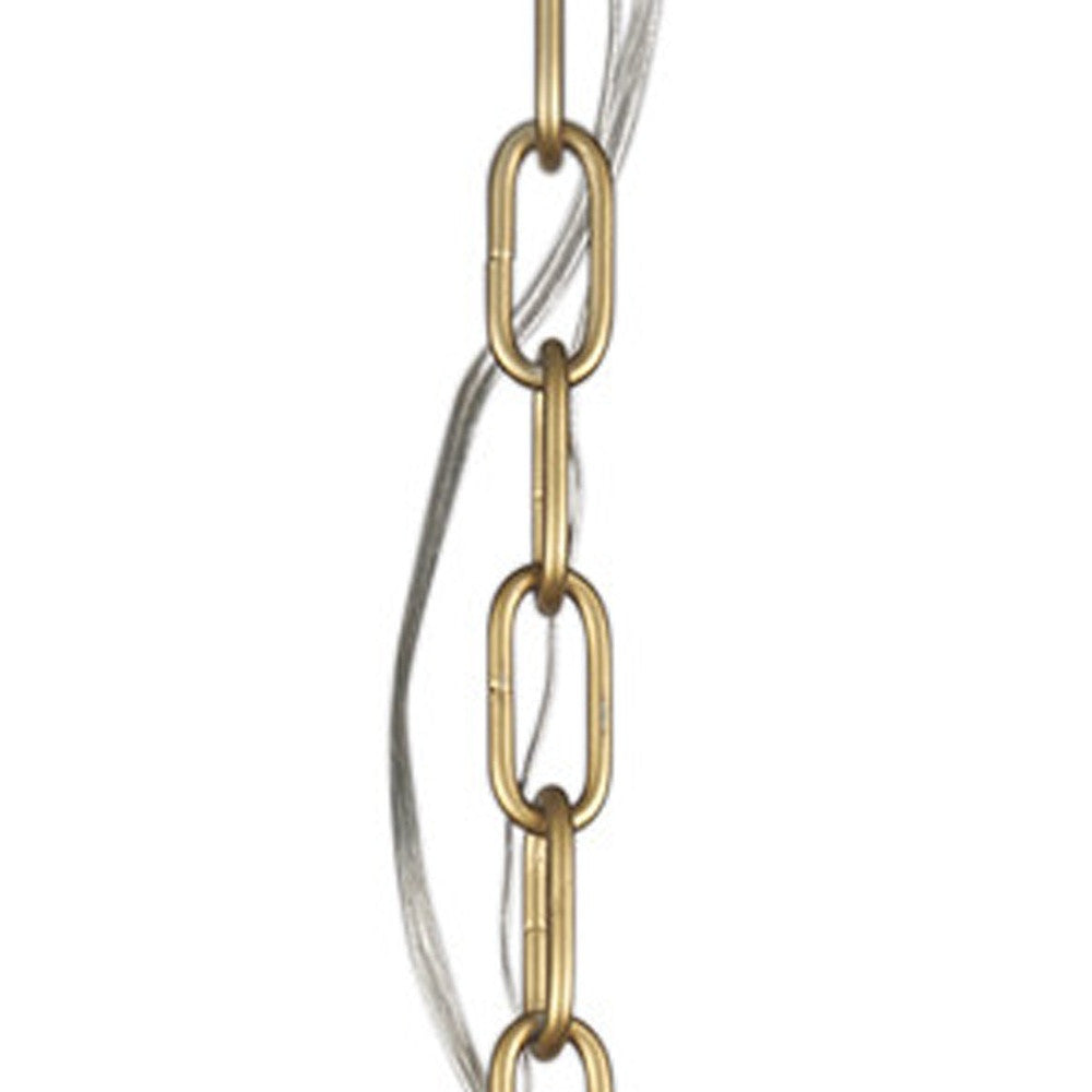 Gold And White Single Metal Dimmable Ceiling Light With White Shades