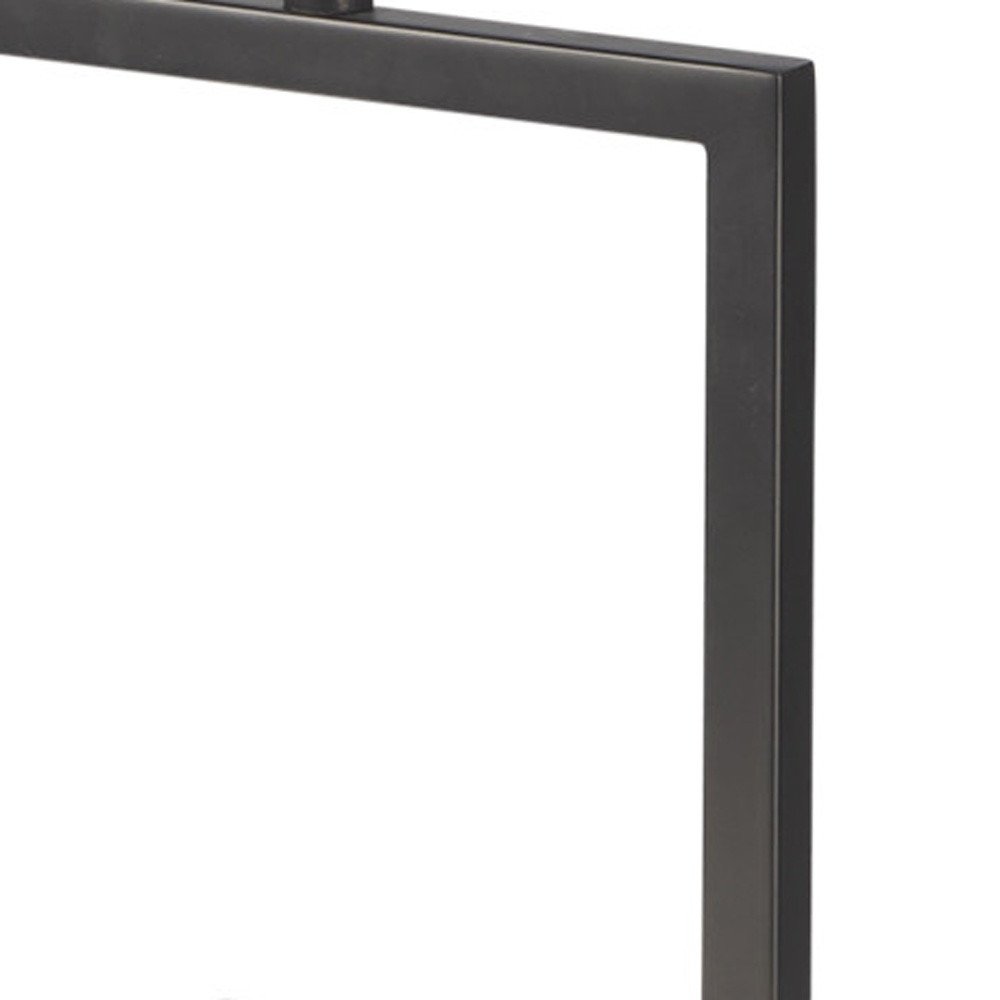 26" Gray Square Bedside Lamp With Shade