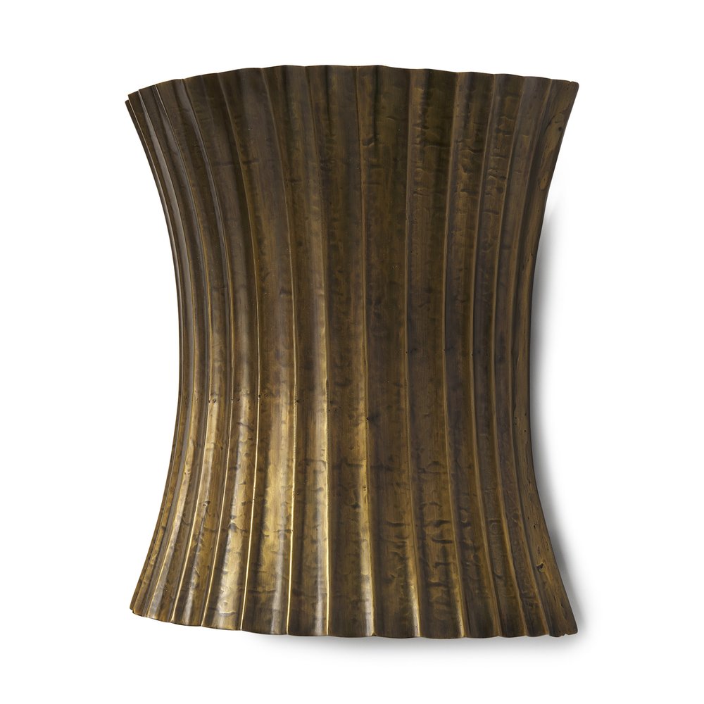 11" Gold Metal Corner Wall Light