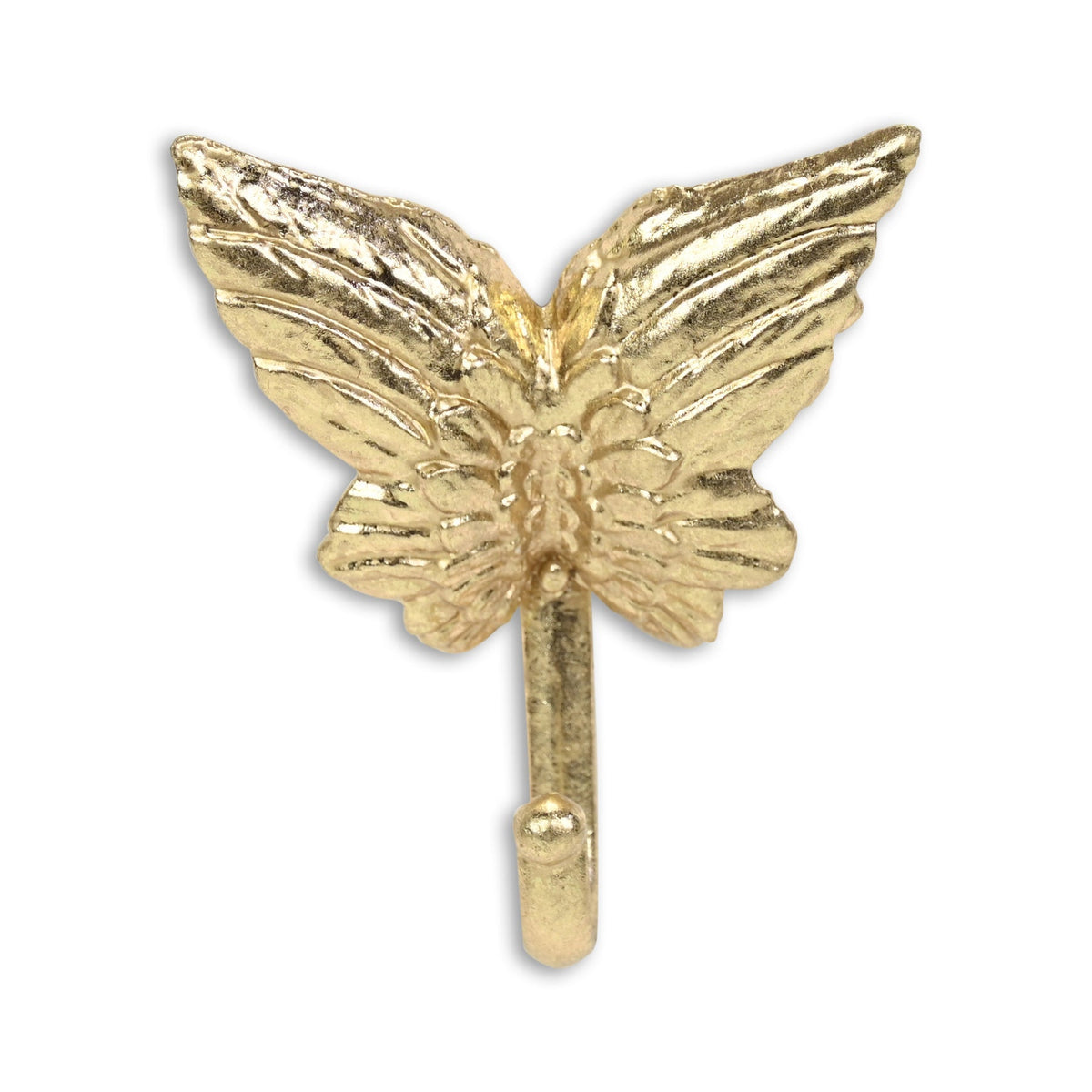 5" Gold Cast Iron Butterfly Wall Hook