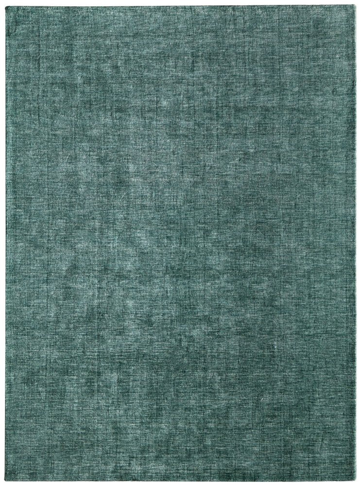 9' X 13' Green And White Hand Woven Area Rug