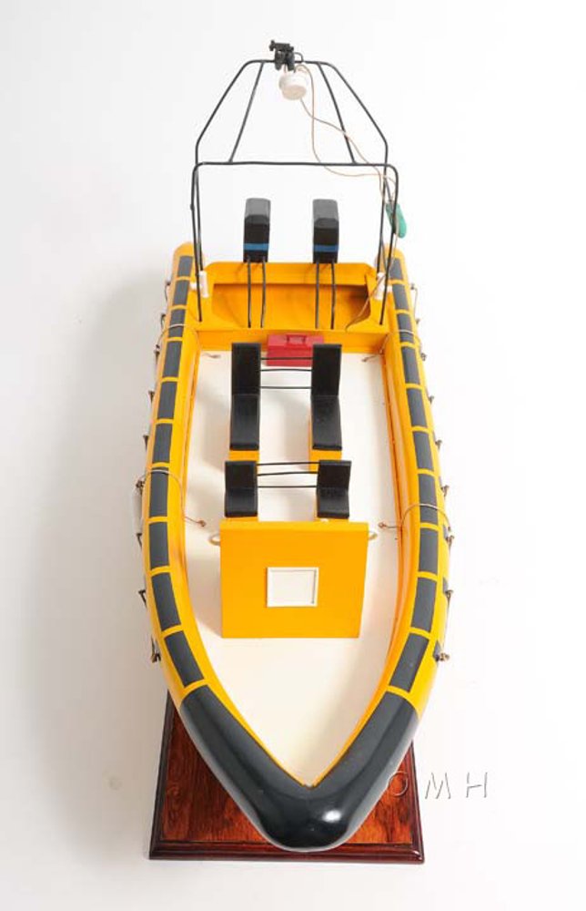 13" Unfinished Wood Hand Painted Model Boat