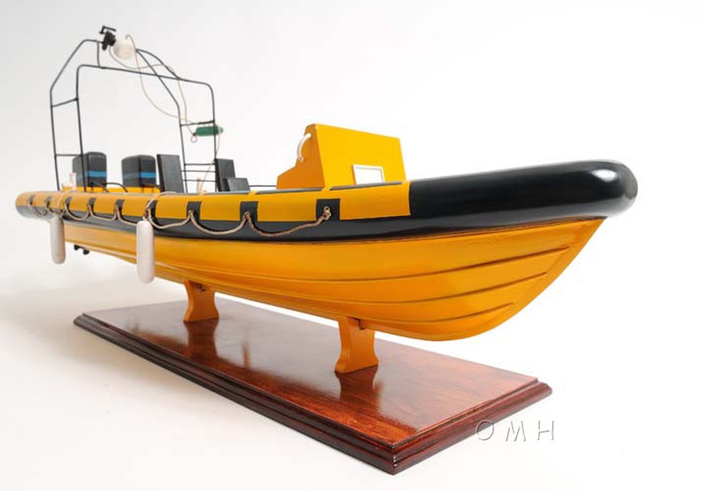 13" Unfinished Wood Hand Painted Model Boat