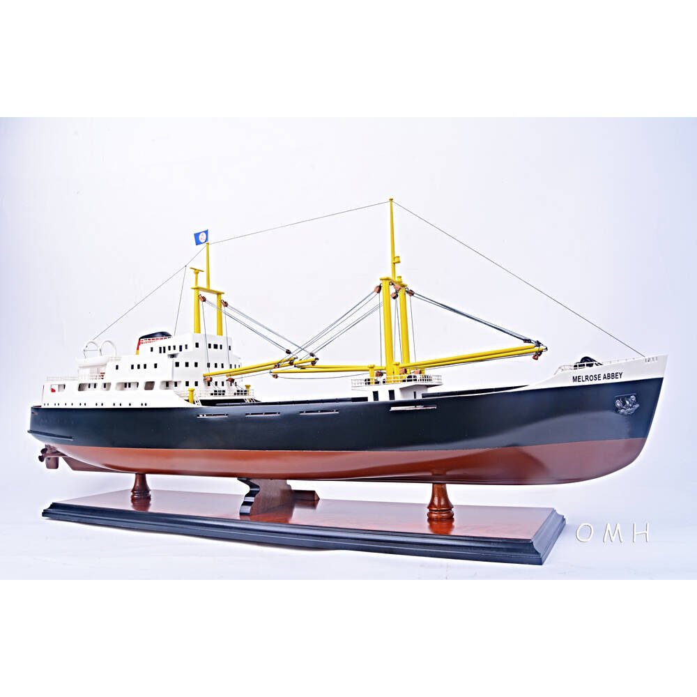 12" Unfinished Wood Hand Painted Model Boat