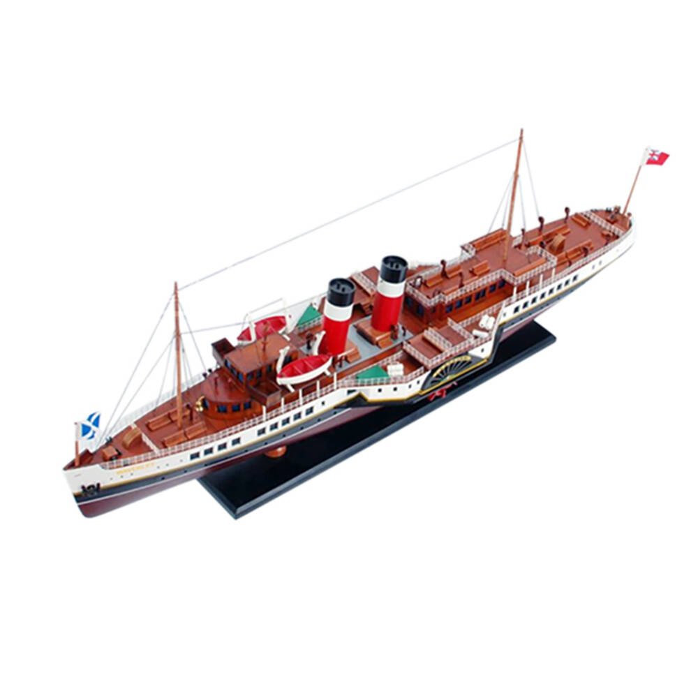 11" Unfinished Wood Hand Painted Model Boat