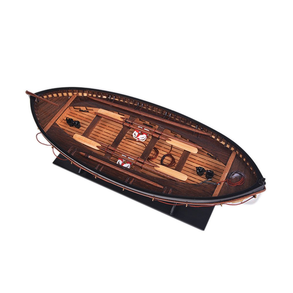 3" Unfinished Wood Hand Painted Model Boat