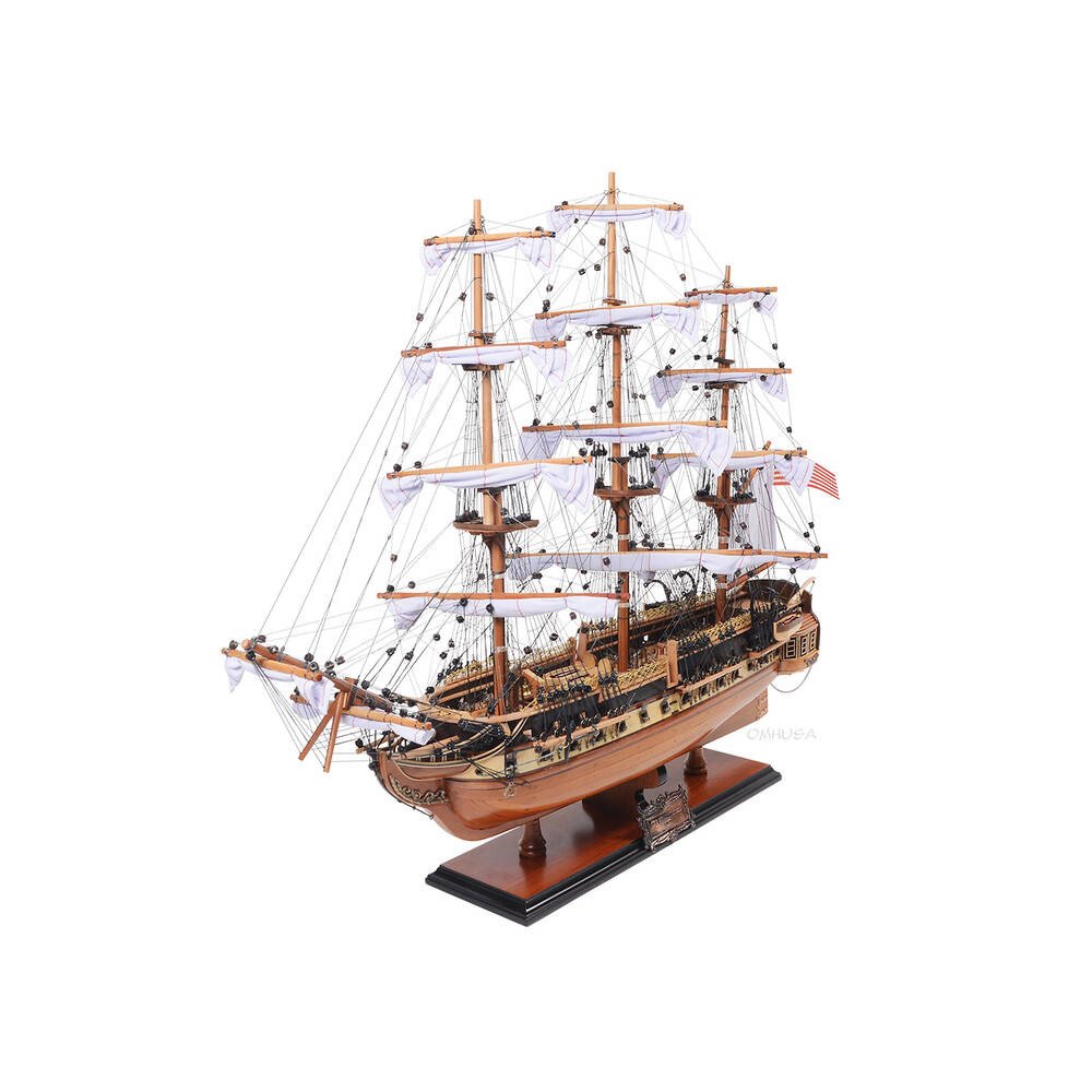 25" Unfinished Wood Hand Painted Model Boat