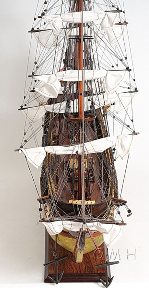 13" Unfinished Wood Hand Painted Model Boat