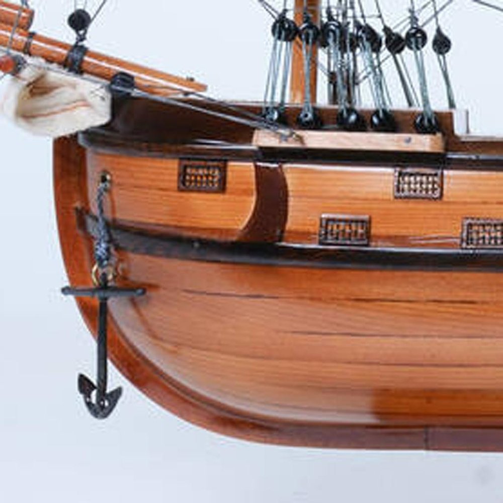 21" Unfinished Wood Hand Painted Boat Model Boat