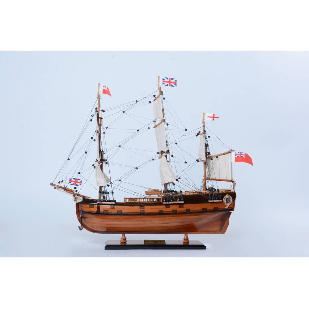21" Unfinished Wood Hand Painted Boat Model Boat