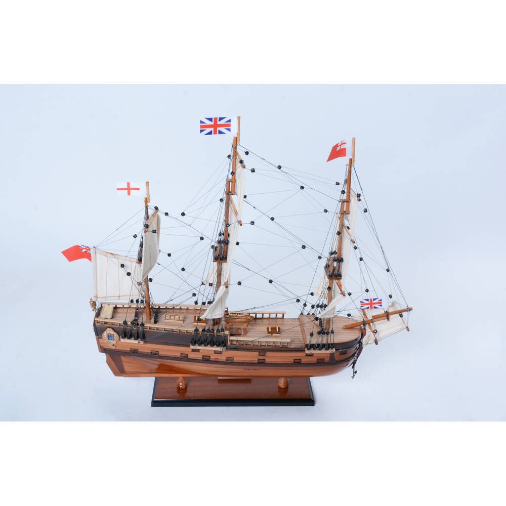 21" Unfinished Wood Hand Painted Boat Model Boat