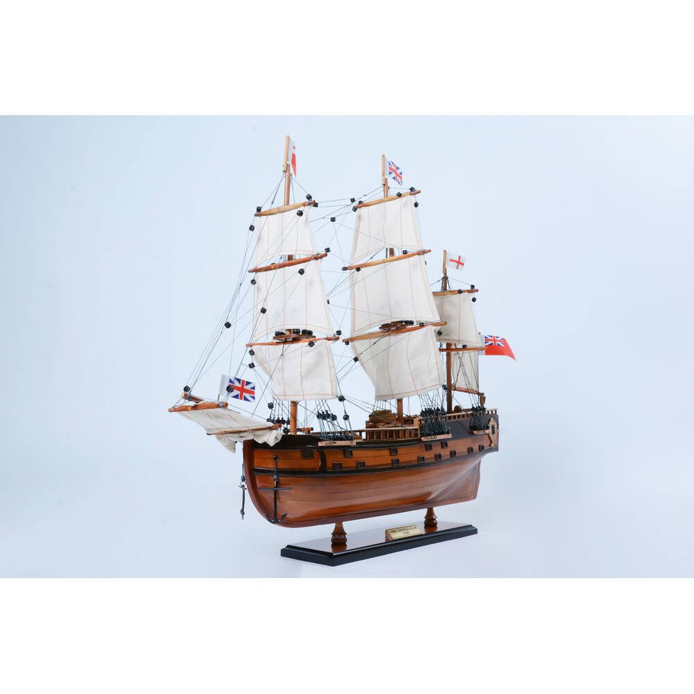 21" Unfinished Wood Hand Painted Boat Model Boat