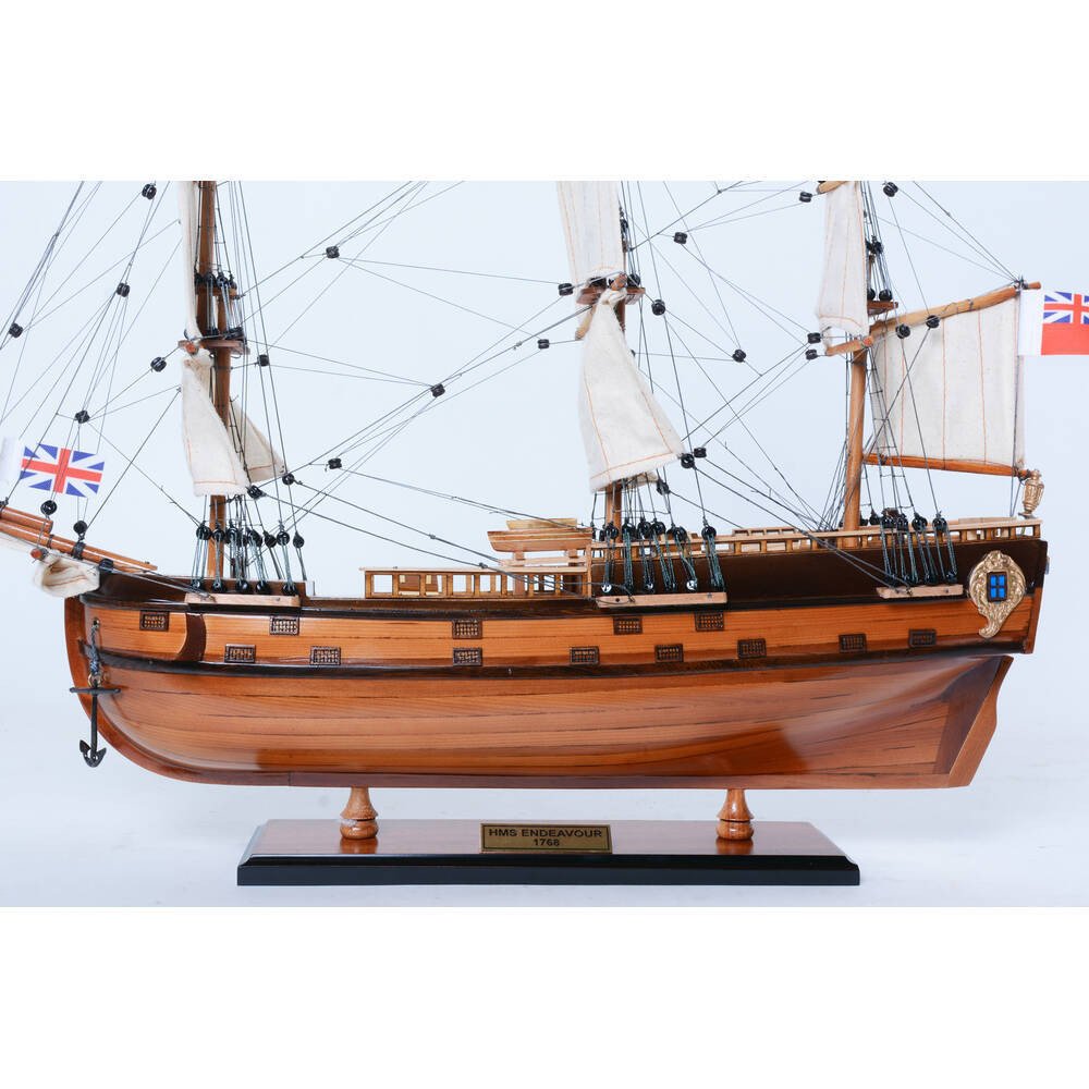 21" Unfinished Wood Hand Painted Boat Model Boat