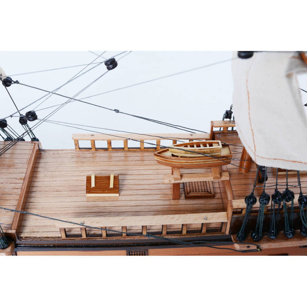 21" Unfinished Wood Hand Painted Boat Model Boat