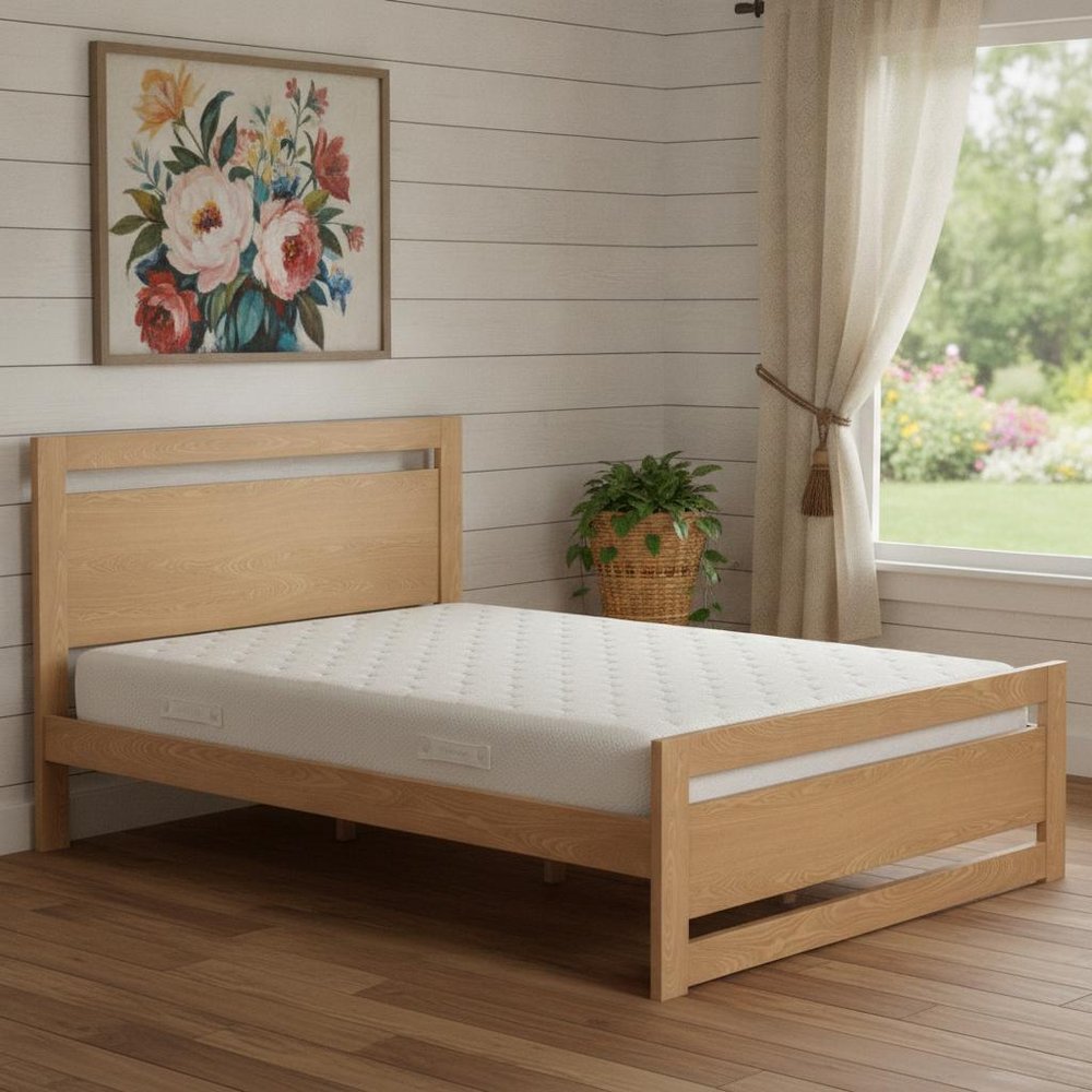 Natural Wood Queen Bed Frame