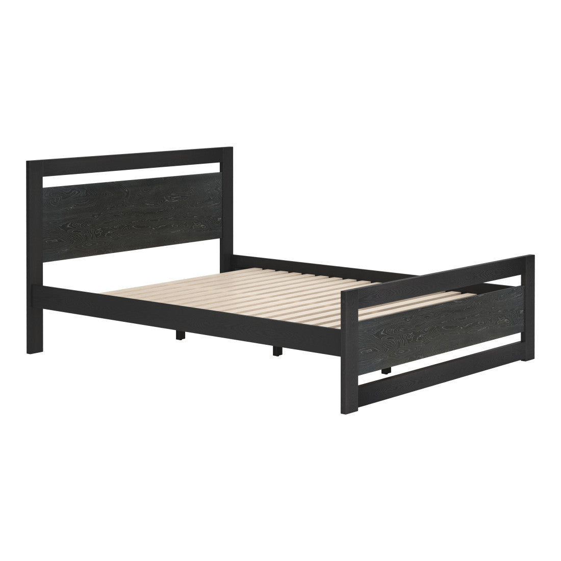 Black Wood Queen Bed Frame
