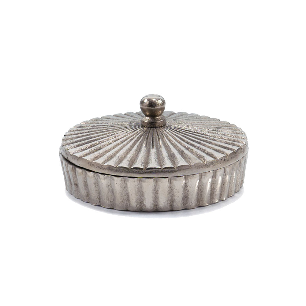 3" Silver Aluminum Decorative Keepsake Box