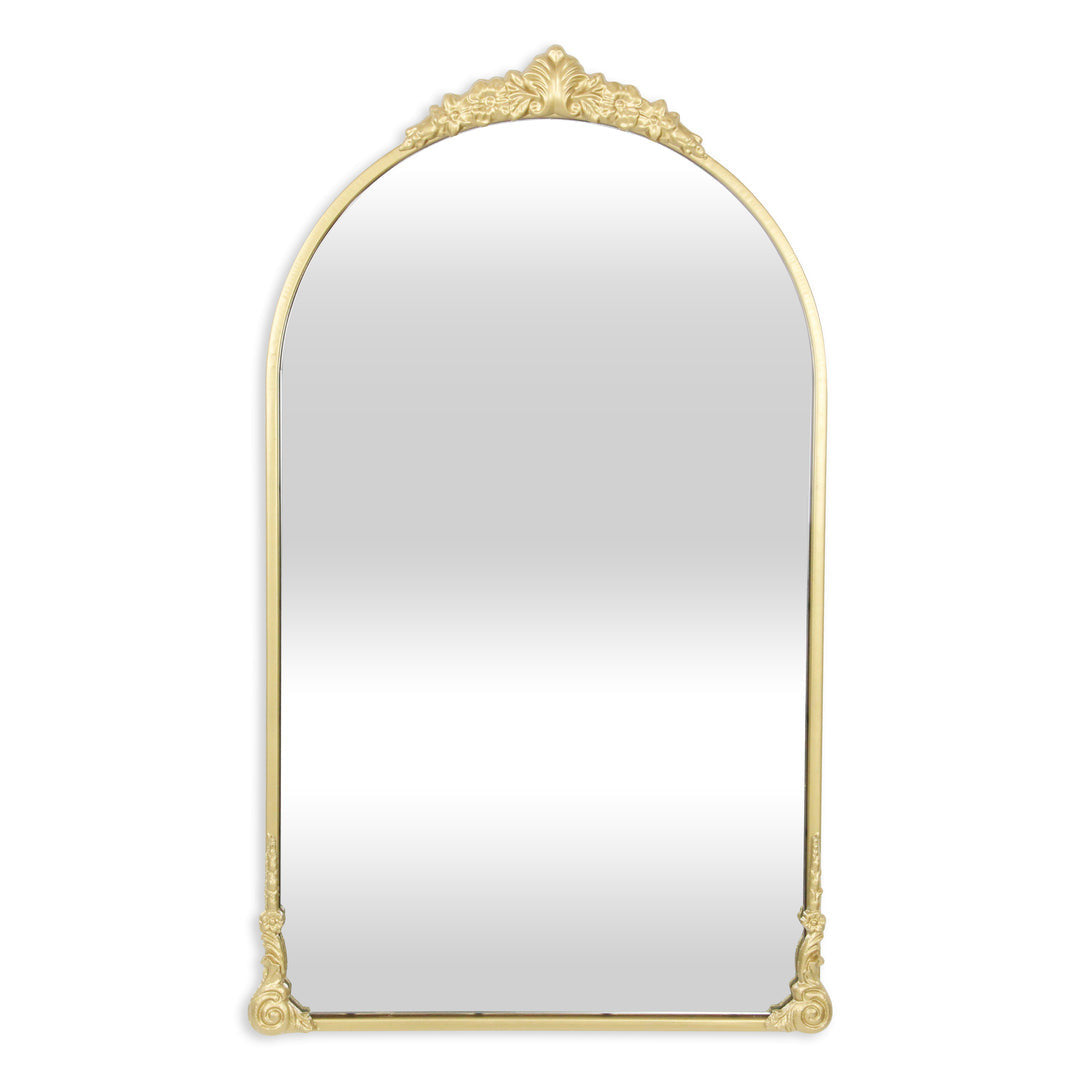 34" Gold Metal Arch Accent Mirror