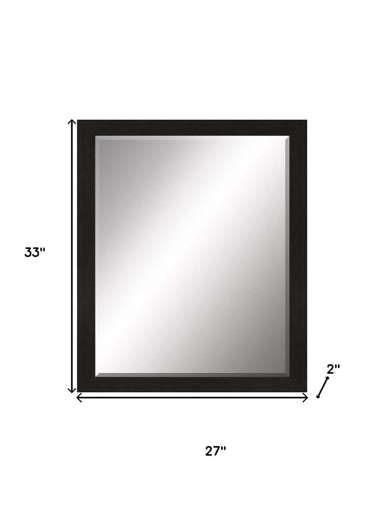 33" Dark Brown Accent Mirror