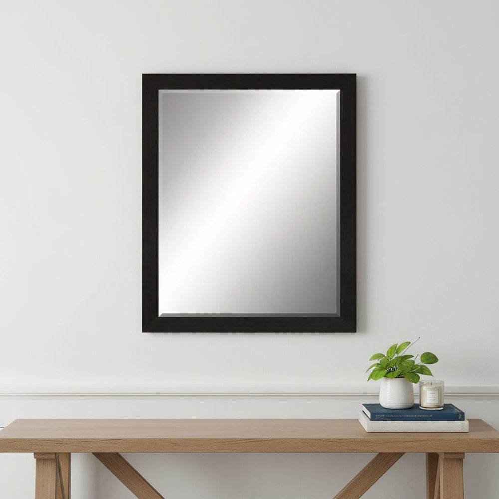 33" Dark Brown Accent Mirror