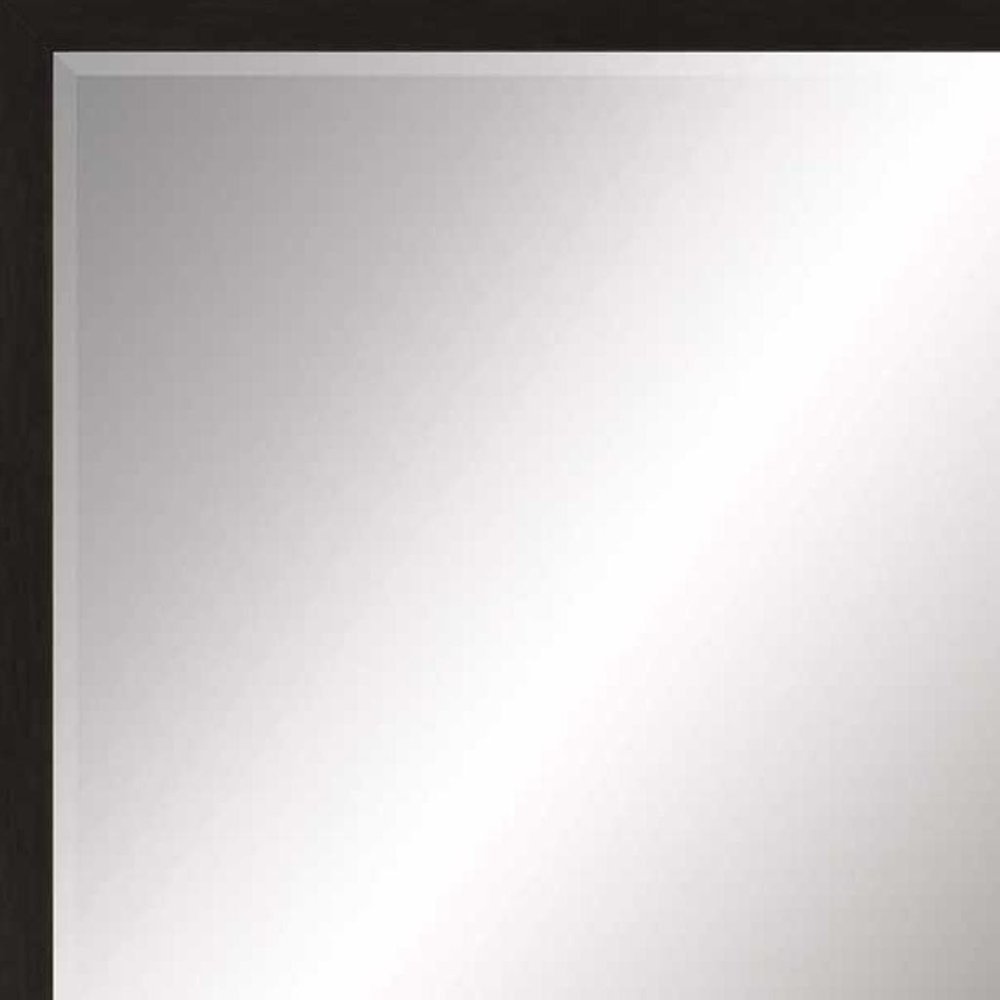 45" Dark Brown Framed Accent Mirror